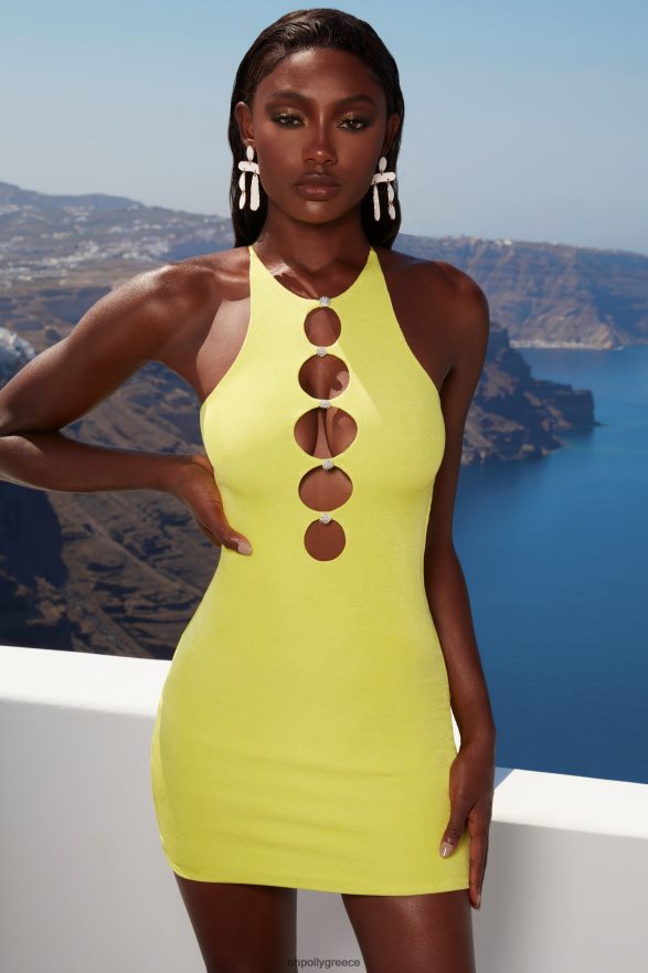 άσβεστος Μίνι φόρεμα island hopping cut out bodycon Oh Polly γυναίκες φορέματα TH4BD4490